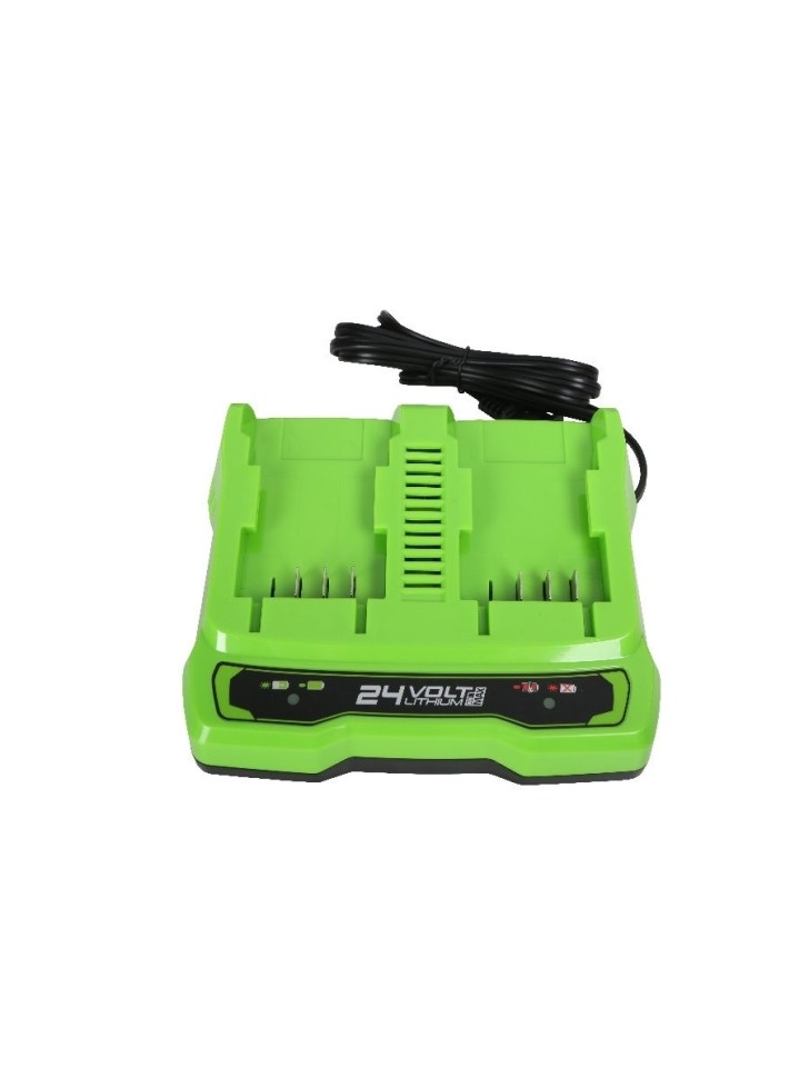 Универсальное зарядное устройство Greenworks G24X2UC2, 24v, сила тока 2А, для 2-х аккумуляторов