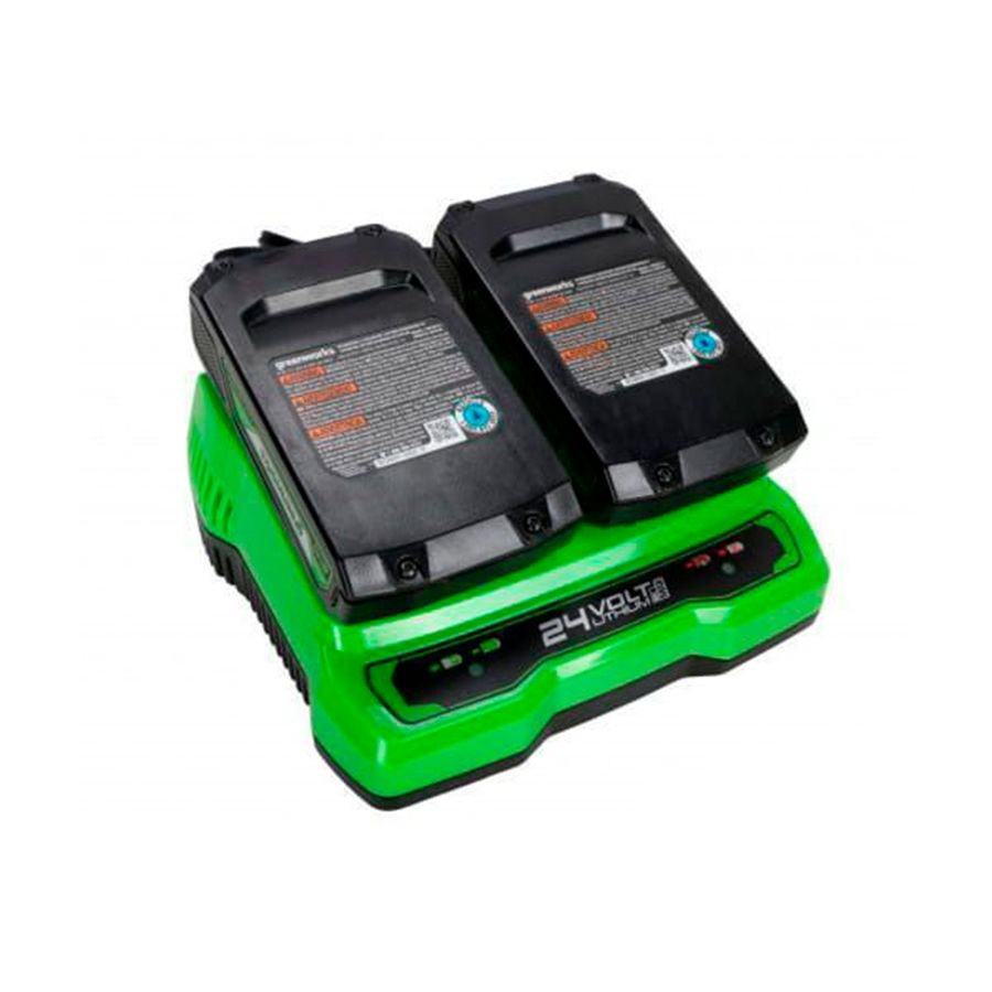 Универсальное зарядное устройство Greenworks G24X2UC2, 24v, сила тока 2А, для 2-х аккумуляторов