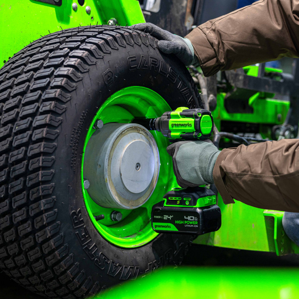 Аккумуляторный ударный гайковерт Greenworks IW5500, 24v, 500 Н·м, 1/2'', 3 режима, без АКБ и ЗУ
