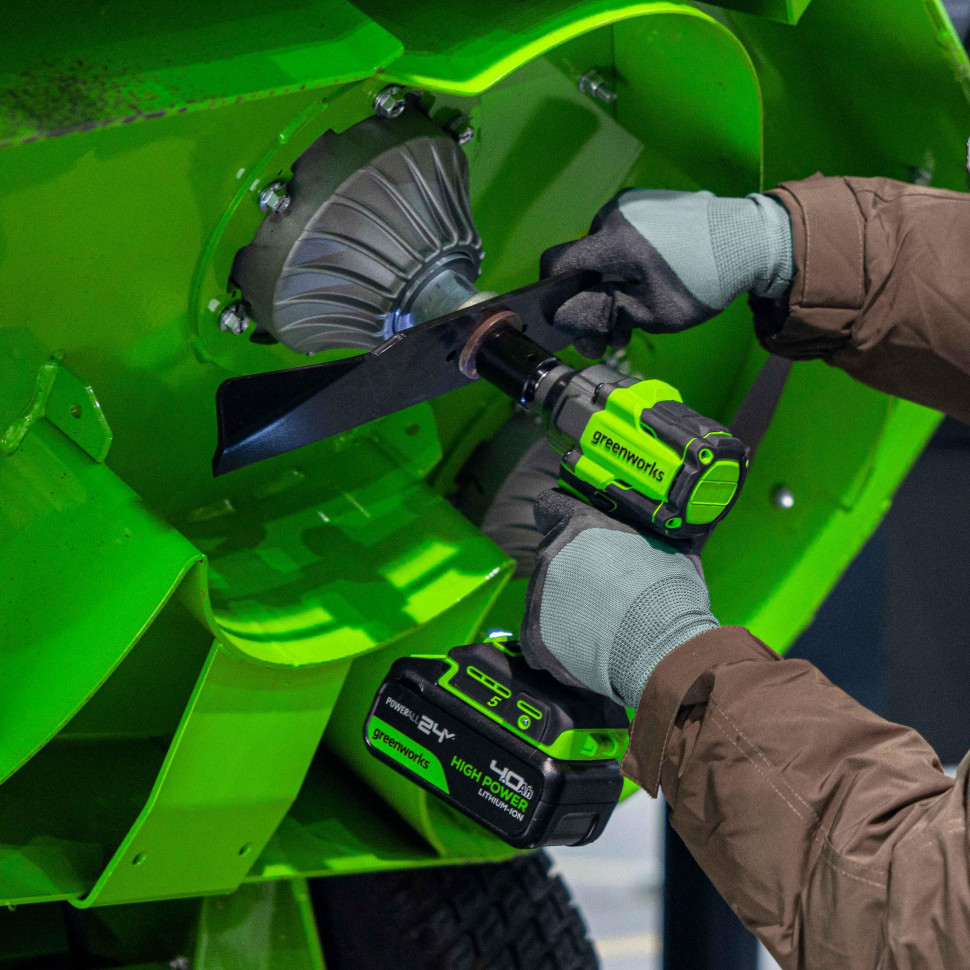 Аккумуляторный ударный гайковерт Greenworks IW5500, 24v, 500 Н·м, 1/2'', 3 режима, без АКБ и ЗУ