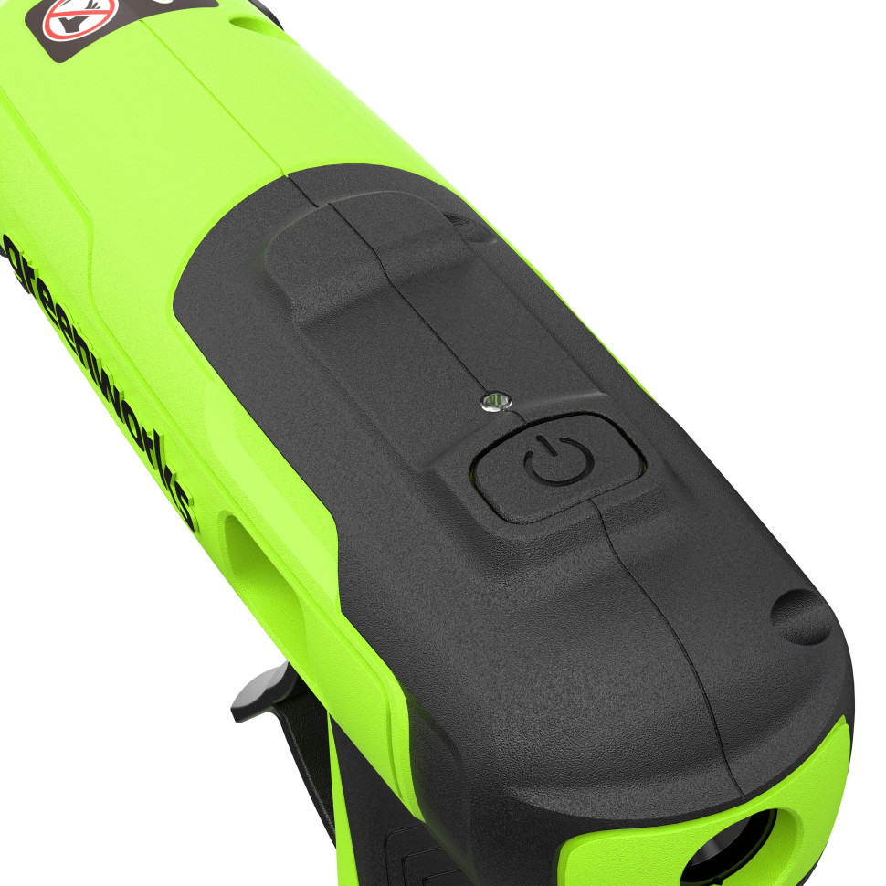 Пистолет клеевой акк. Greenworks G24GLG, 24V, 150°С, нагрев 90 сек, стержни 11 мм, антикапля,1х2Ач,ЗУ,коробка