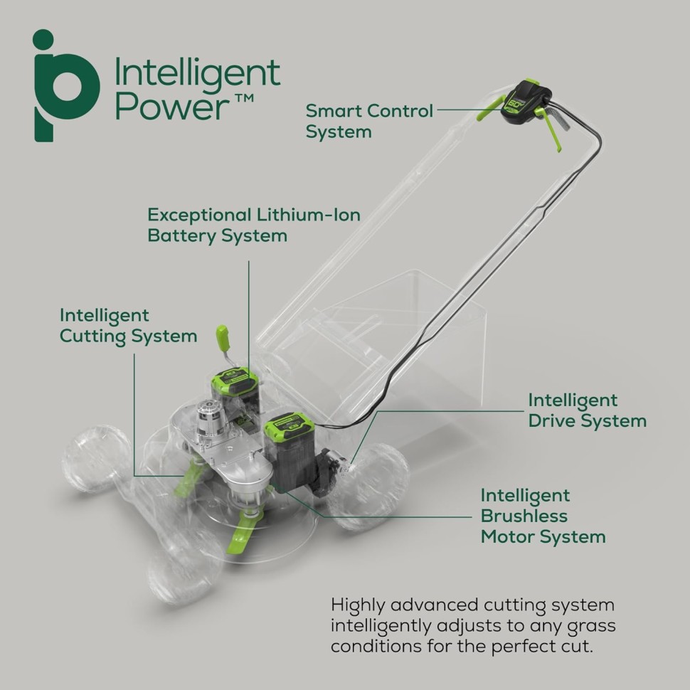 Газонокосилка Greenworks GD60LM61k4 Twin Force, 60v, 61 см, в комплекте с АКБ 4 А·ч и ЗУ (аккумуляторная, самоходная)