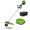 Триммер Greenworks GD60LTk4 Gen 2, 60v, 40 см, в комплекте с АКБ 4 А·ч и ЗУ (аккумуляторный)