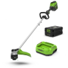 Триммер Greenworks GD60LTk4 Gen 2, 60v, 40 см, в комплекте с АКБ 4 А·ч и ЗУ (аккумуляторный)