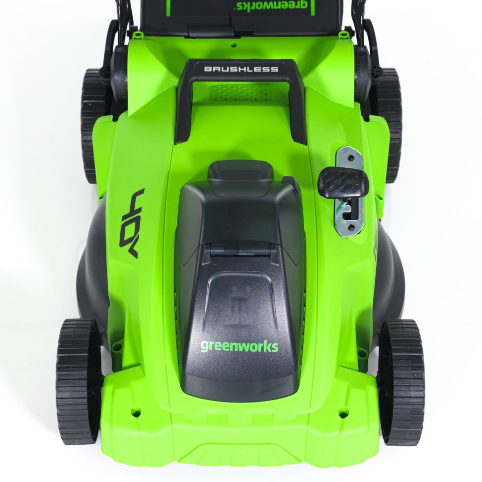Газонокосилка Greenworks GD40LM16Xk4 Gen 2, 40v, 41 см, в комплекте с АКБ 4 А·ч и ЗУ (аккумуляторная)