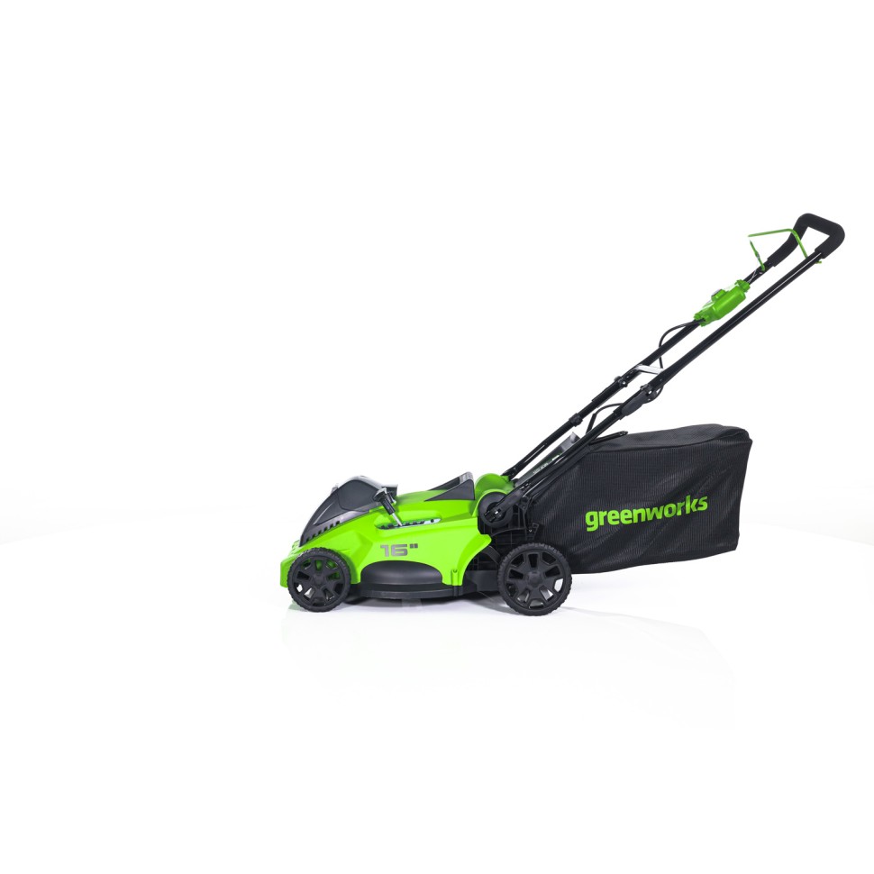 Газонокосилка Greenworks GD40LM16Xk4 Gen 2, 40v, 41 см, в комплекте с АКБ 4 А·ч и ЗУ (аккумуляторная)