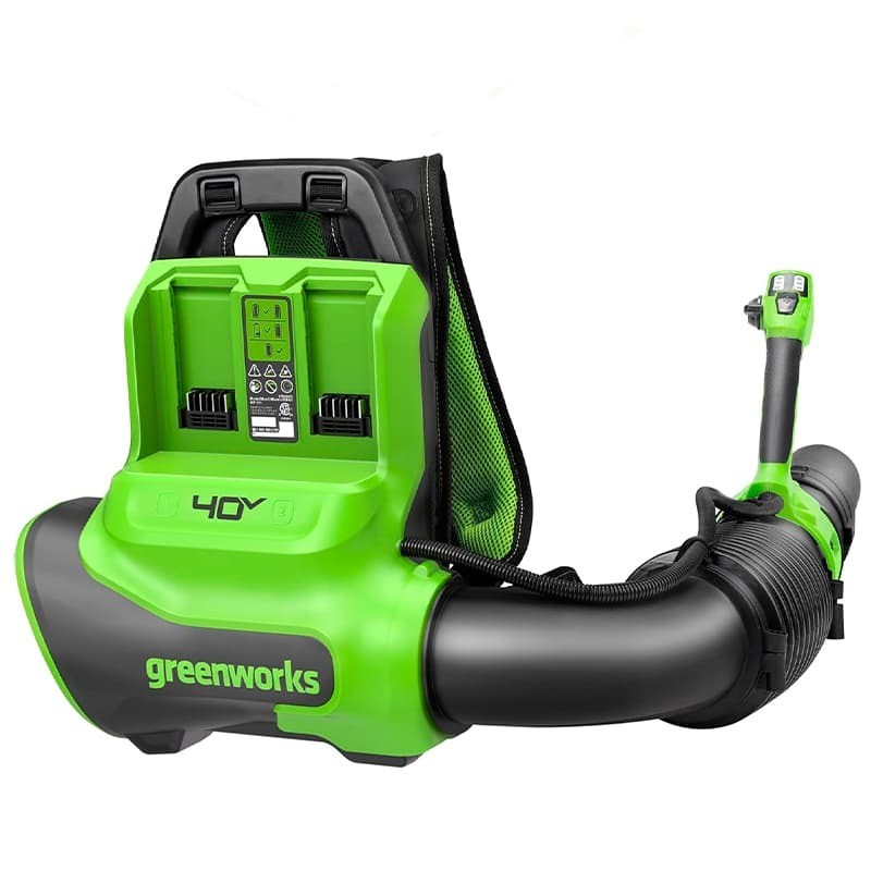 Ранцевая воздуходувка аккумуляторная Greenworks , 40V, бесщеточный, с АКБ 4Ач и ЗУ.