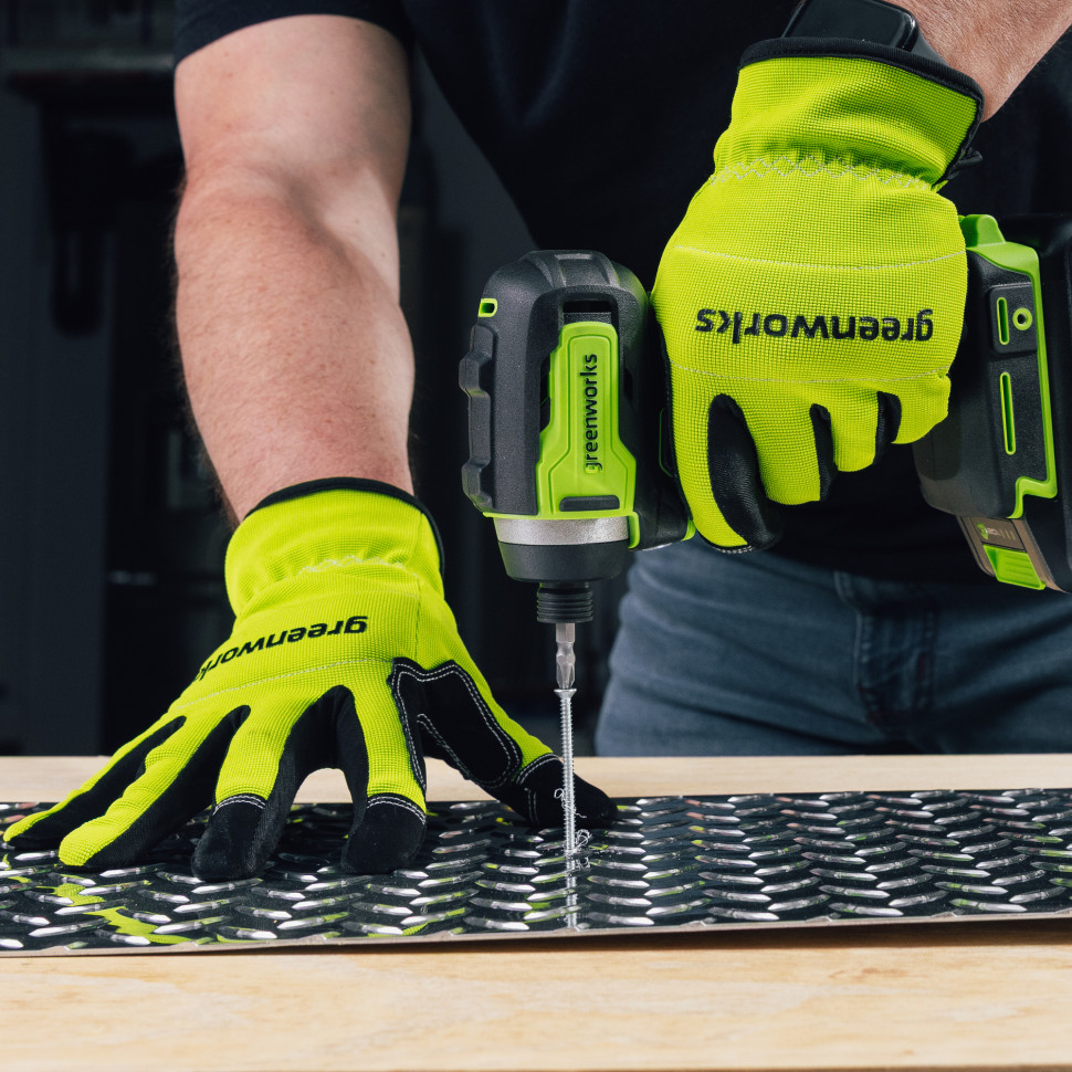 Винтоверт ударный акк. Greenworks ID3170, 24V, б/щет, 0-3200об/мин, 4000 уд/мин, HEX 1/4, 170Нм, без АКБ и ЗУ